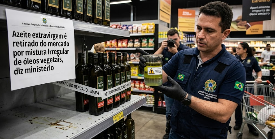 Azeite extravirgem é retirado do mercado por mistura irregular de óleos vegetais, diz ministério