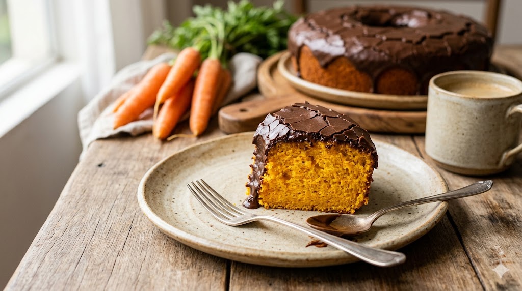 Como Fazer Bolo de Cenoura que Não Sola (Com Calda Craquelada de Chocolate)